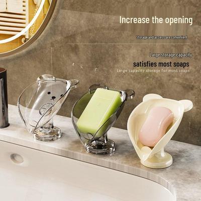 Porte-savon de luxe à ventouse pour comptoir – Design léger sans perçage pour le rangement de la salle de bain