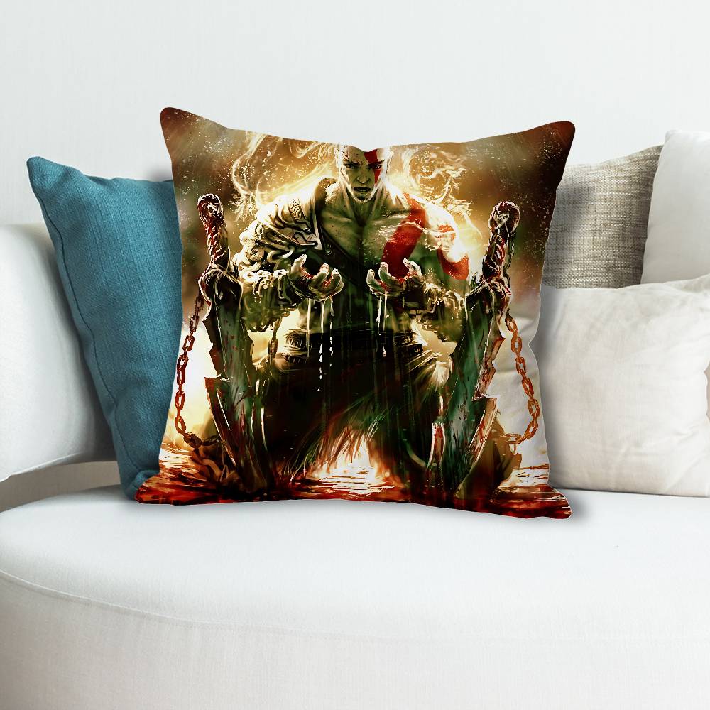 Game GGod of WWar Anime Celebrity Merchandise AllMatch Printed Pillow Case Sofa Car Office Room Decoration Protector