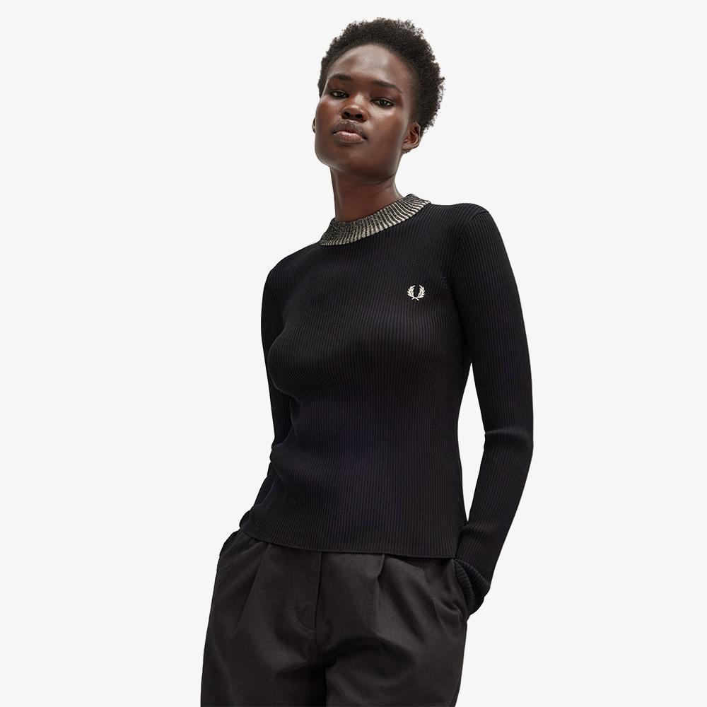 FRED PERRY [Womens] Space Dye Rib Knit (102) Afpf2438102-102