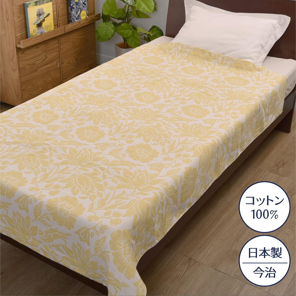 Nishikawa Imabari Gauze Morris Soft Triple Made In FR03101007 Blanket, Single, Washable, 100% Cotton, Gallery, Gauze, Japan, Beige,