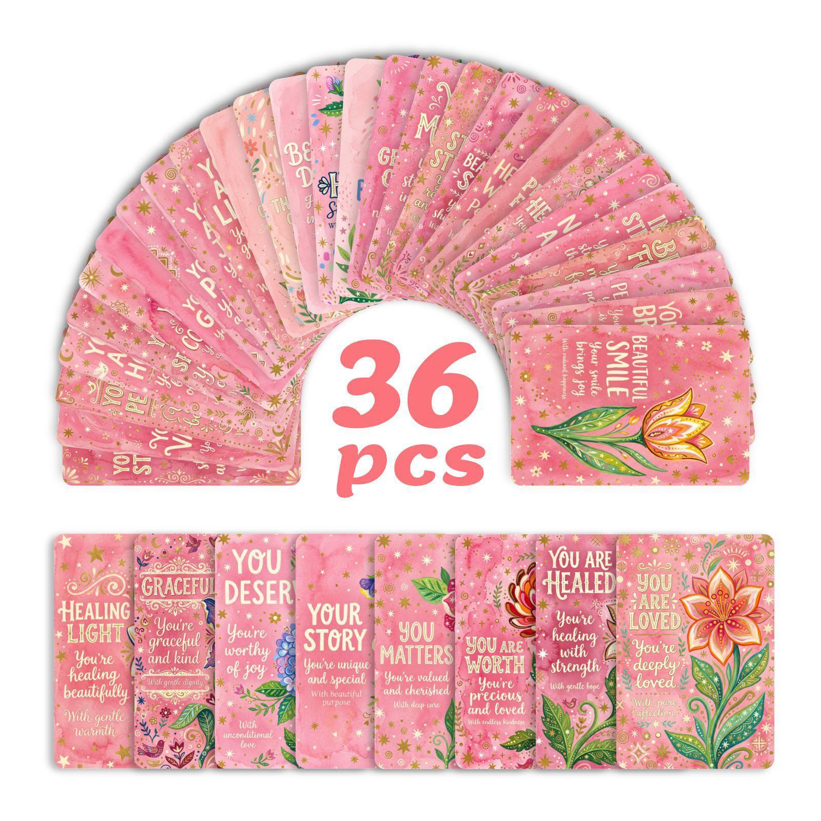 

Pink Yang Flower Border Condolence Cards 36 Sets Wind Hand Account Materials Wall Decoration Miss Cards RXHB0093