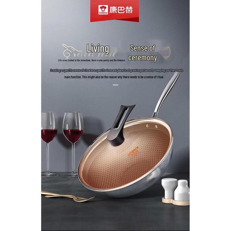 Kambach Honeycomb 304 Stainless Steel Non-stick Wok