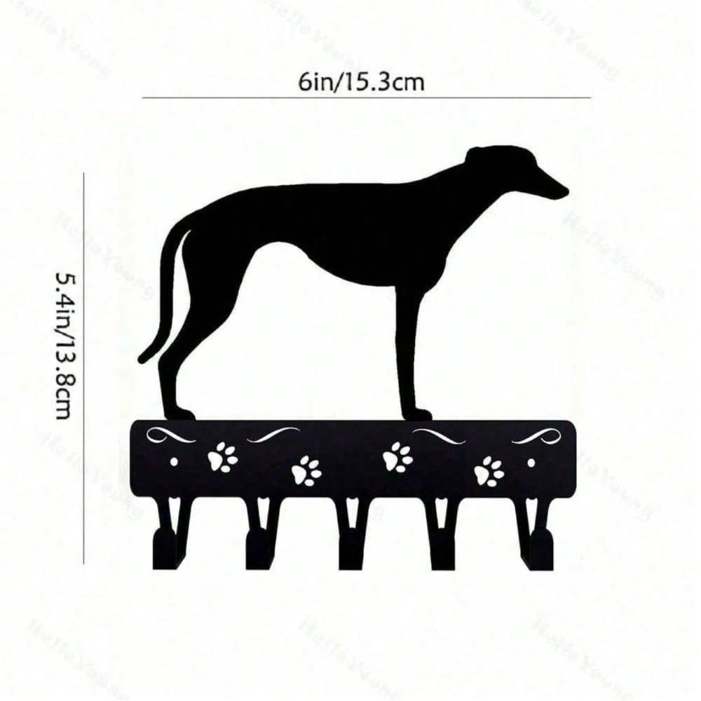 

Wall Hook Coat Rack Pet Dog Design Metal Hanger For Entryway Hall Decor TY1019-6in різнокольоровий