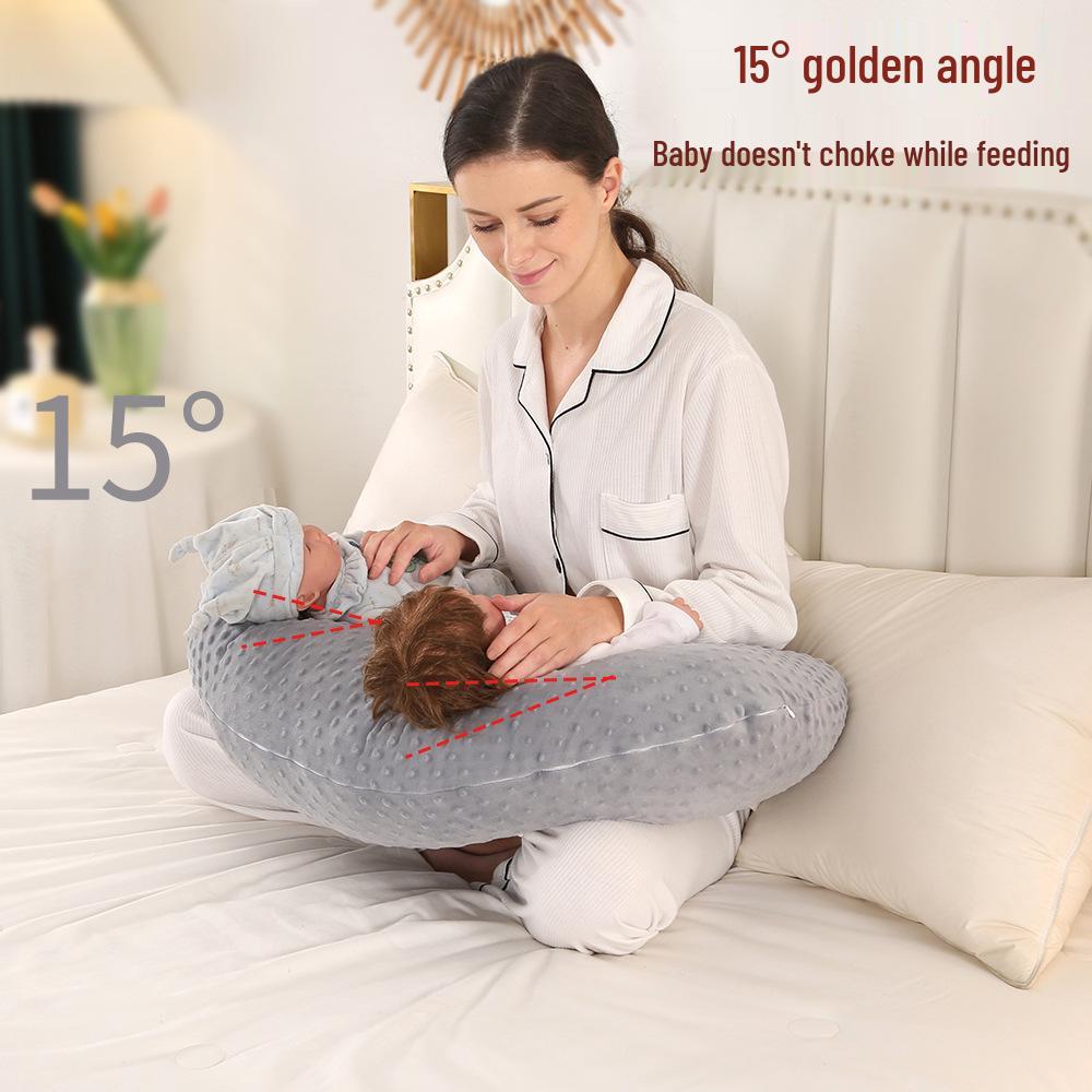 M-Shaped Twin Baby Feeding Pillow – Cradling Support, Anti-Vomiting Design for Lying Down Feeding