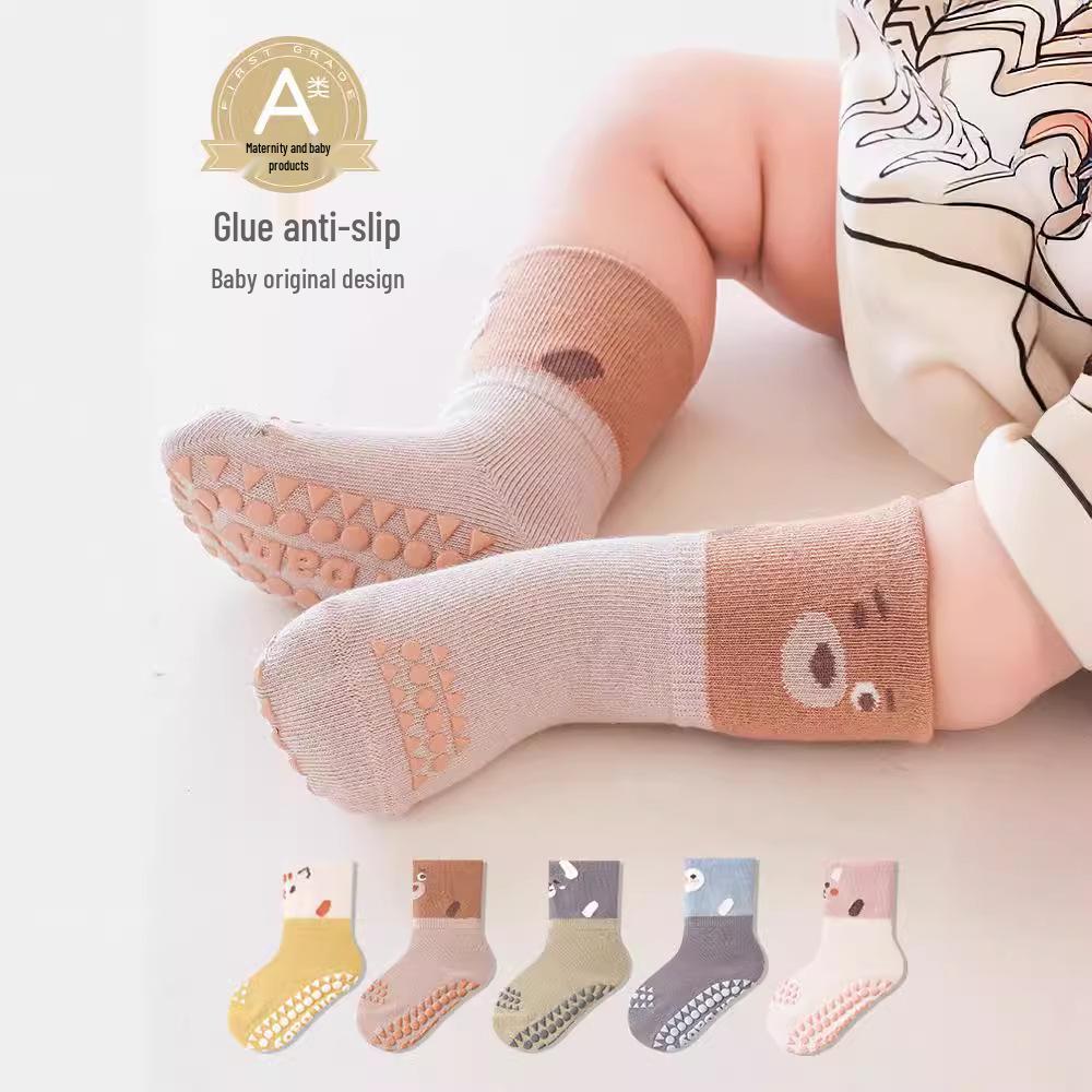 2025 Spring Collection: Baby Non-Slip Cotton Socks for Newborns, Boys & Girls