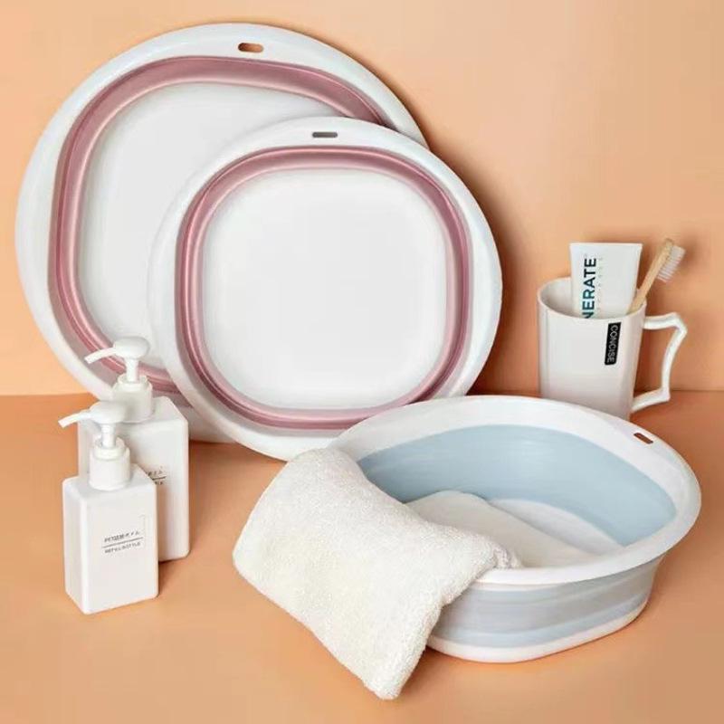 Portable Silicone Foldable Laundry Basin - Creative and Stylish Wash Basin for Home, Travel, and Outdoor Use. Perfect for Dormitories.
