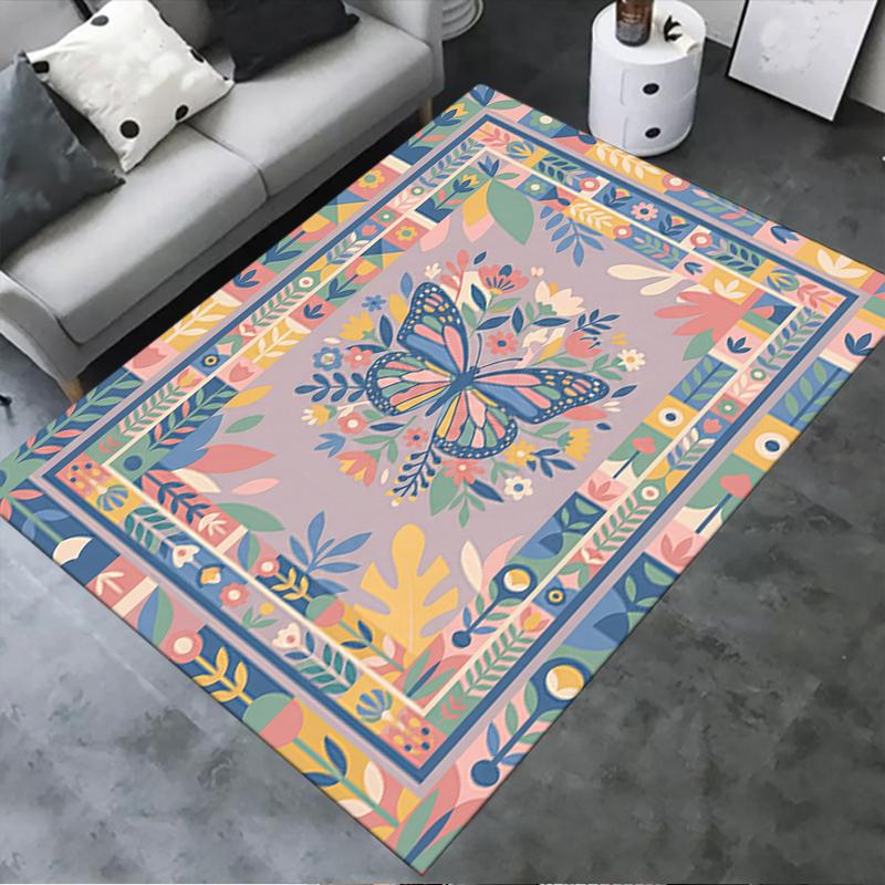 2025 New Butterfly Decoration Carpet Rug for Living Room Bedroom Home Sofa Decoration,Kids play Non-slip Floor Mat37