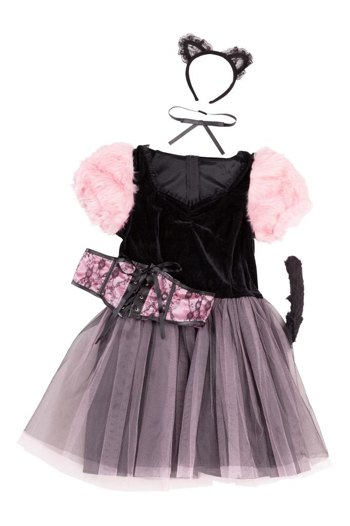 Coquettish Girly Cosplay Halloween Strawberry Cat Cat M Pink Costume Fancy Dress Costume [Clear Stone] Women's
