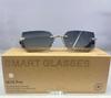 AI Smart Bluetooth Frameless Sunglasses with UV Protection and Photochromic Lenses, for Music and Calls