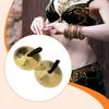 2 Finger Cymbals, Belly Dance Percussion Instrument, Brass Bell, Musical Accessory, Metal Material,