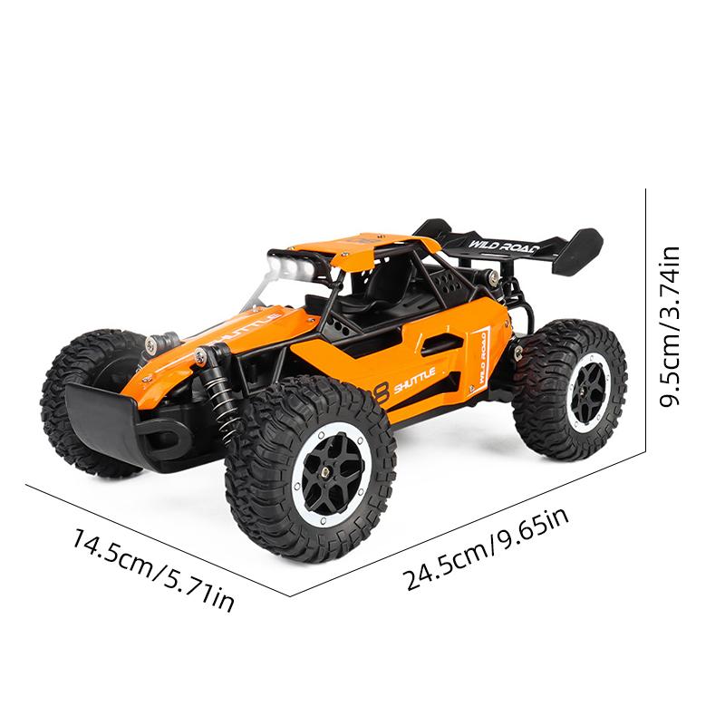 2.4Ghz 20km/h RC Off Road Car 2WD Remote Control Vehicle with LED Headlight Independent Shock Absorber for Children's Racing Toy