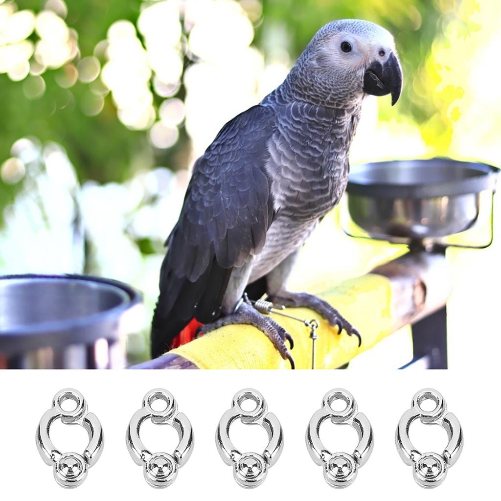 5PCS Metal Pet Bird Activity Opening Training Foot Ring Accessories Parrots Cage SuppliesNo. 5