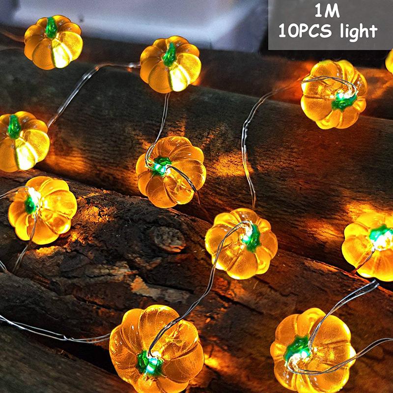 

1 комплект 1M 10LED Хэллоуин тыква подвесной фонарь день рождения вечеринка гирлянда Хэллоуин лампа украшение дома фонарь лампа реквизит