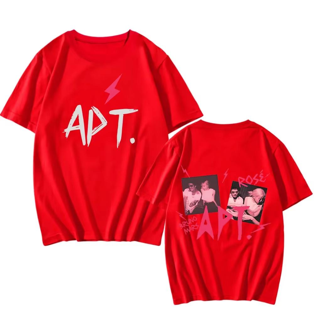 ROSÉ & Bruno Mars APT Song‑Themed Graphic Print Hip‑Hop Vintage Short‑Sleeve Harajuku Fashion Women And Men T-Shirt