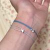 Mint Butterfly Wax Thread Versatile Luxury Braided Bracelet Women's Fashionable White Design Hot Sale