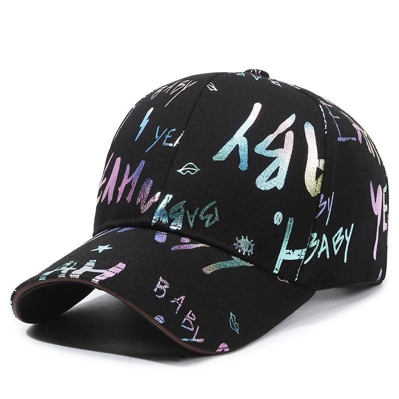 Baseball Colorful Graffiti Cap Adjustable Peaked Caps Outdoor Breathable Hat