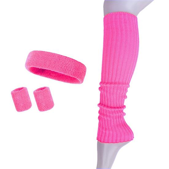 4 Stück/Set Damen Stirnband Armband Bein Yoga Pilates Fitnessstudio Wärmer Schweißabsorbierend Gestrickt Wadenkompressionsmanschette Training