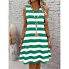 Fashion Women's Crew Neck Dress 3D Casual Color Printing Casual Dress Crew Neck Dress