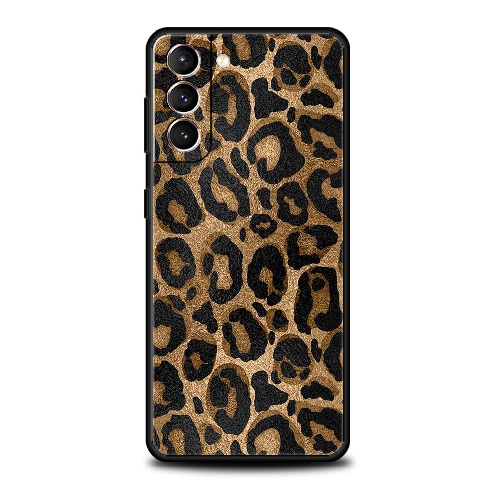 Custodia per Telefono con Stampa Leopardo e Ghepardo per Samsung Galaxy S24 S23 S22 S20 Ultra S21 FE 5G S10 S9 Plus S10E S8 Cover Morbida in Silicone