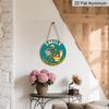 2D Flat Aluminum 7.87 Inch X 7.87 Inch Humorous Skull Bathroom Wall Decoration. Suitable for Bars, Living Rooms, Kitchens, Parties, Cafes, Porches