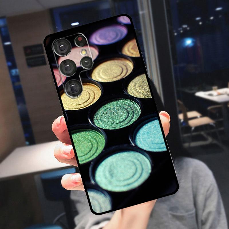 

Makeup Eyeshadow Palette Cover For Samsung Galaxy S24 Ultra S25 S22 S23 Plus S20 S21 FE S9 S10 S23 FE Phone Case Galaxy S23Ultra