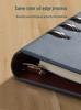 A5 Leather Business Notebook with Logo Printing, Thick Ring Binder & Buckle Closure - Perfect for Office Notes