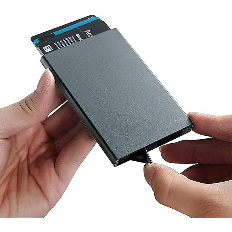 

Stealodeal Slim Aluminium Pop Up Debit & Credit & Atm Men/Womwn Card Holder For Men & Women чёрный