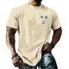 Men's Vintage Texture Print Short Sleeve T Shirt Loose Fit Casual Summer Daily Wear Crew Neck Top