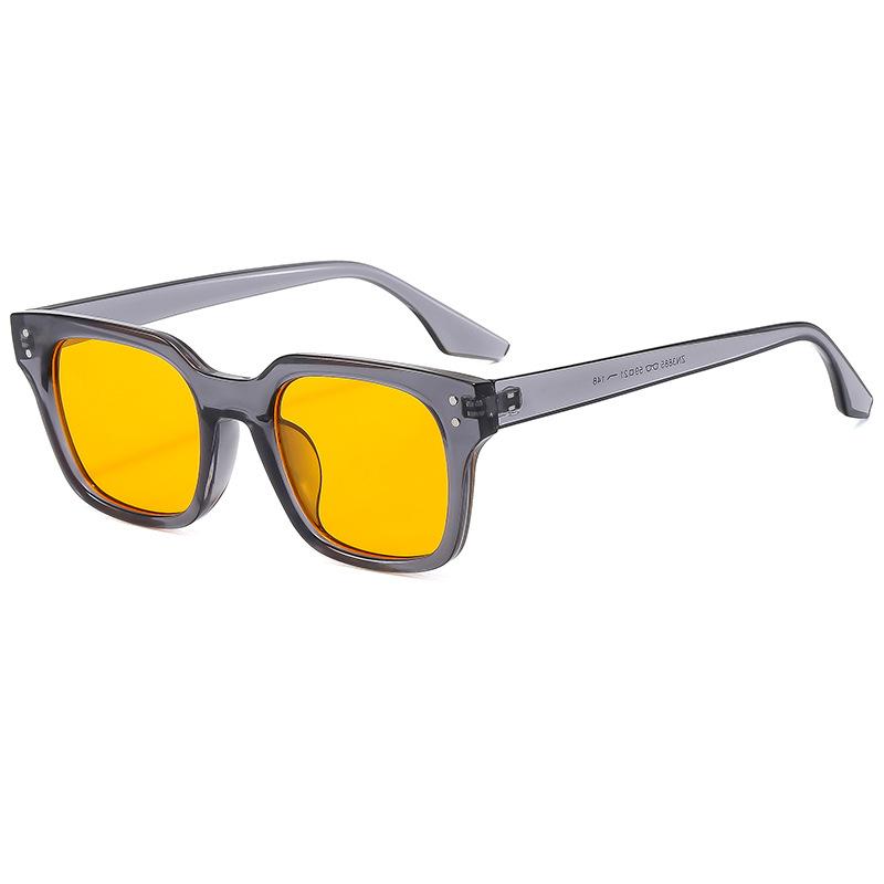 Brown Sunglasses Women'S Retro Senior Sense Box Sunscreen Driving Sunglasses Glasses Men'S Trend