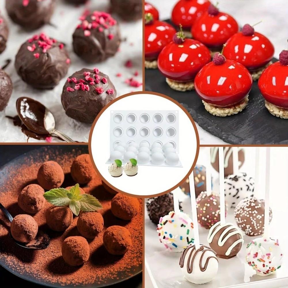 Food Grade Silicone Silicone Sphere Chocolate Mold Spherical-Shaped French Mousse Silicon Ball Cake Mould DIY
