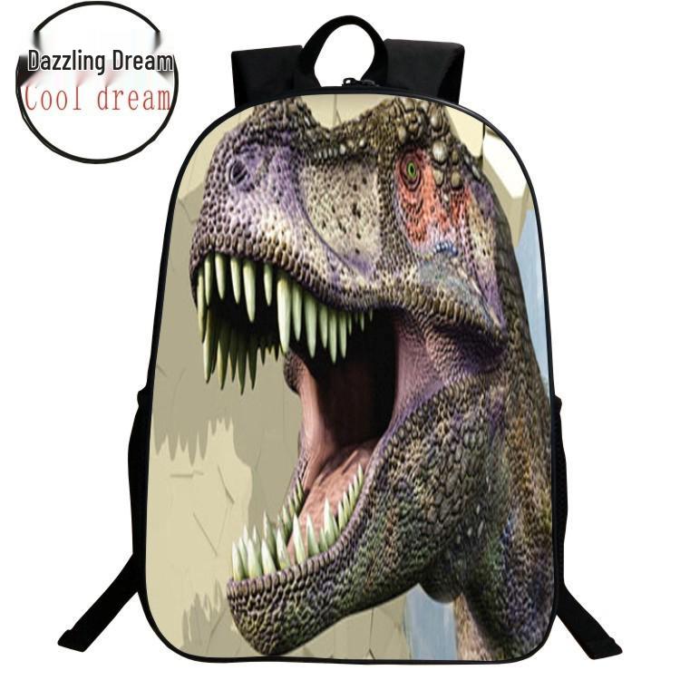 2021 Dinosaur Print Backpack for Boys - Primary School Children's Backpack