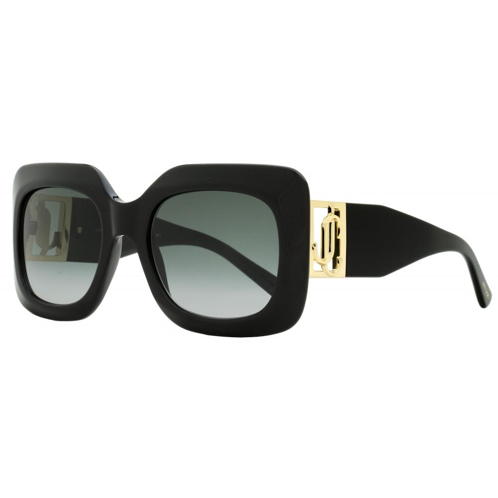 

Jimmy Choo Women s Rectangular Sunglasses Gaya 8079O Black Gold 54mm 8079o