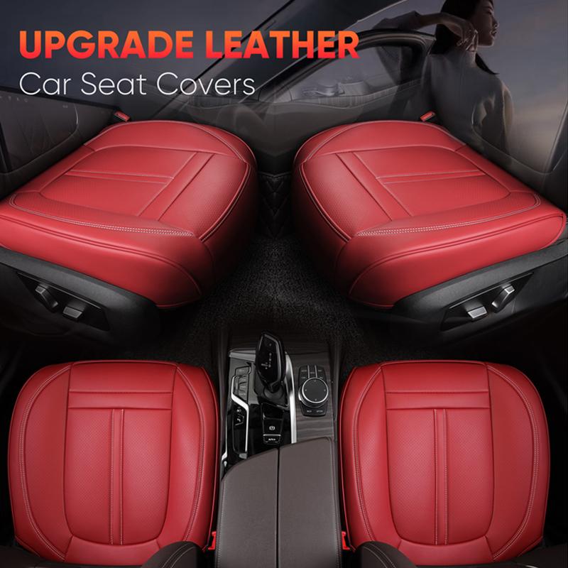 1PCS Nappa Leather Car Seat Cover Front Bottom Car Seat Cushion Cover Durable Anti-Slip and Full Wrap Driver Car Seat Protectors