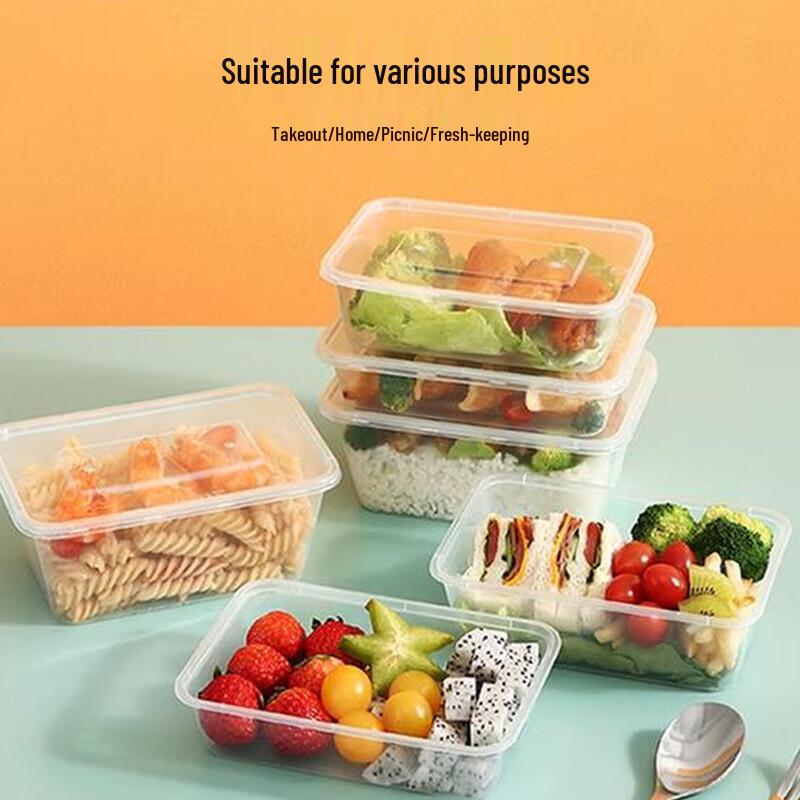 AOmeiyou Disposable Clear Plastic Food Containers