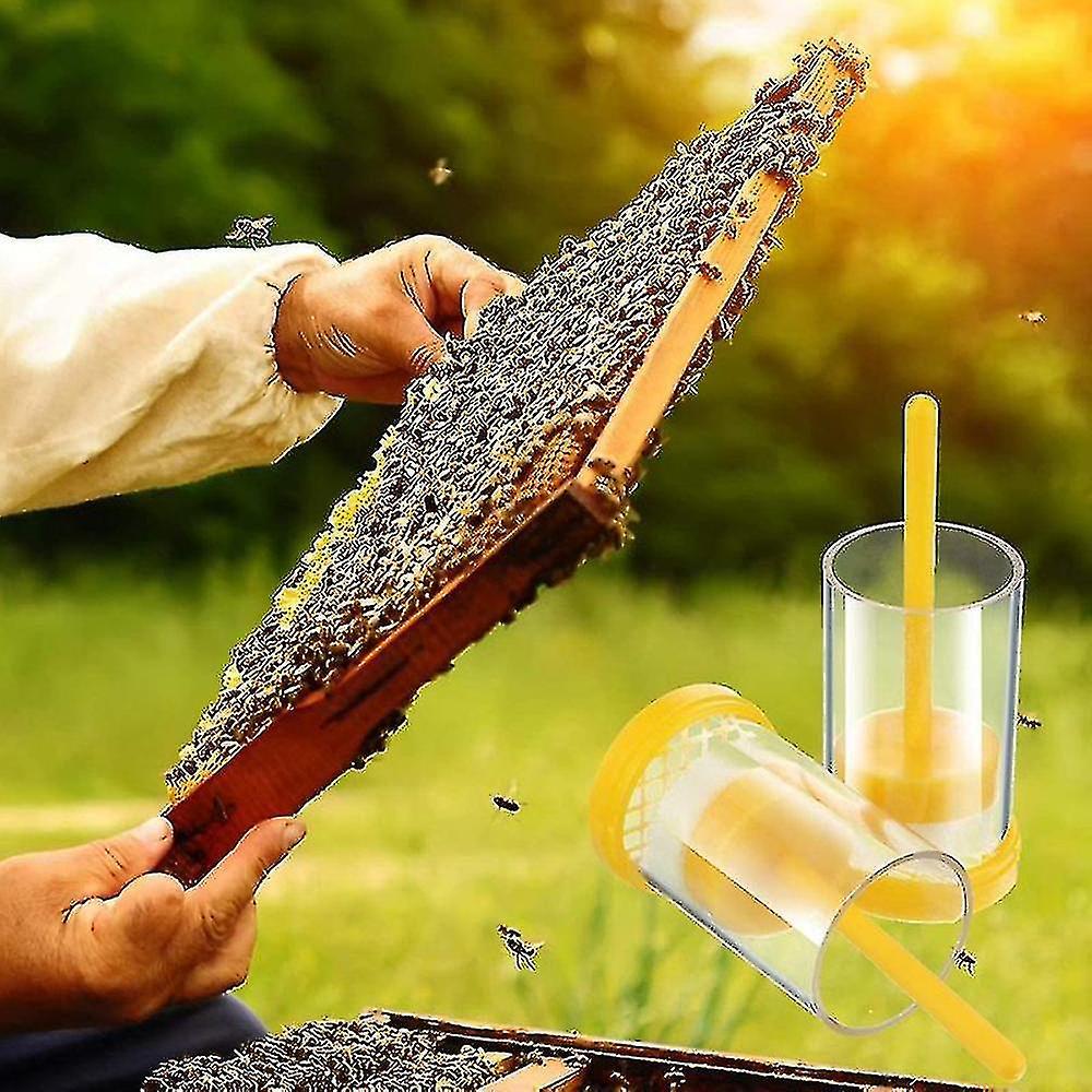 Queen Bee Marking Kit, 2 Queen Marking Cage Tube With 3 Bee Marker Pen For Beekeeper Tool-hao