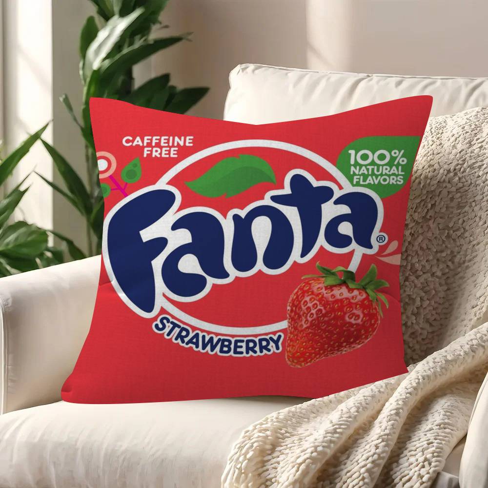 Fanta Logo New Personalized Pillow Cover Kids Bedroom Wild Party Decor Pillowcase Kid Birthday Shower Gift