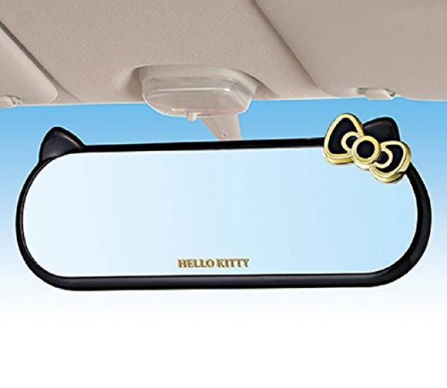 SEIWA Hello Kitty Car Interior KT501 B&G Mirror, Silver, 260mm,