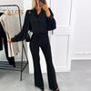Women Shirt Lapel Lantern Long Sleeve Single Breasted Shirt Tops Casual Commuting Style Loose Fit Shirt Daily Wear