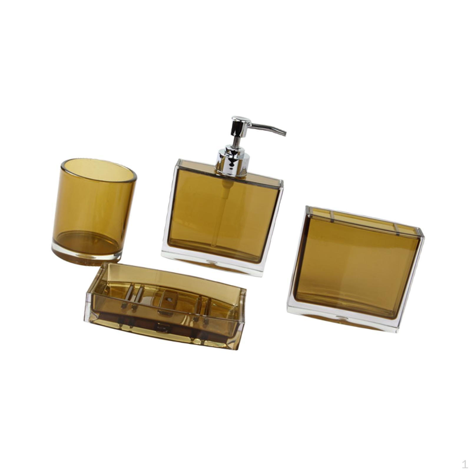 

4 предмета держатель для зубных щеток стаканчик набор дозатор для мыла органайзер для хранения туалетных принадлежностей аксессуары для ванной комнаты