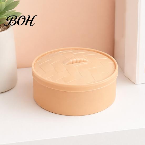 Creative Material Storage Bin Steamer Shape Box, with Lid, DIY Fondant Bread Artisan Craft Supply Box Crafts Display Case, for Handmade Collectibles
