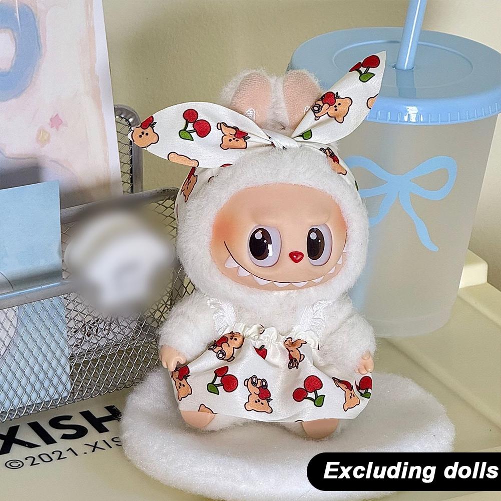 For 17cm Labubu Doll Clothes Fashion Clothes Dress Doll Clothes Color Match Overalls Dolls Accessories Cute Decoration Little Clothes
