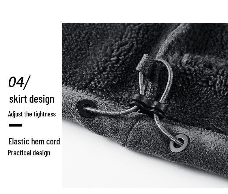 Vielseitige Sherpa Fleece Hoodie Jacke - Warmes Baumwoll-Oberteil für Herbst/Winter Outdoor-Sportarten