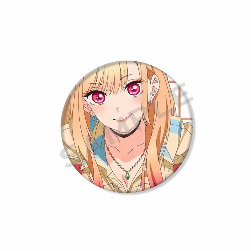 My Dress-Up Darling Anime Brooch Pin Kawaii Cartoon Figure Marin Kitagawa Badge Bag Hat Accessories Animation Peripheral Gifts