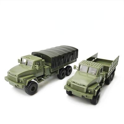 1:72 Scale Russian KrAZ-260 Tractor Military Vehicle Truck Toy Block Car Assembly Model Building Kit DIY Army Decor Collections