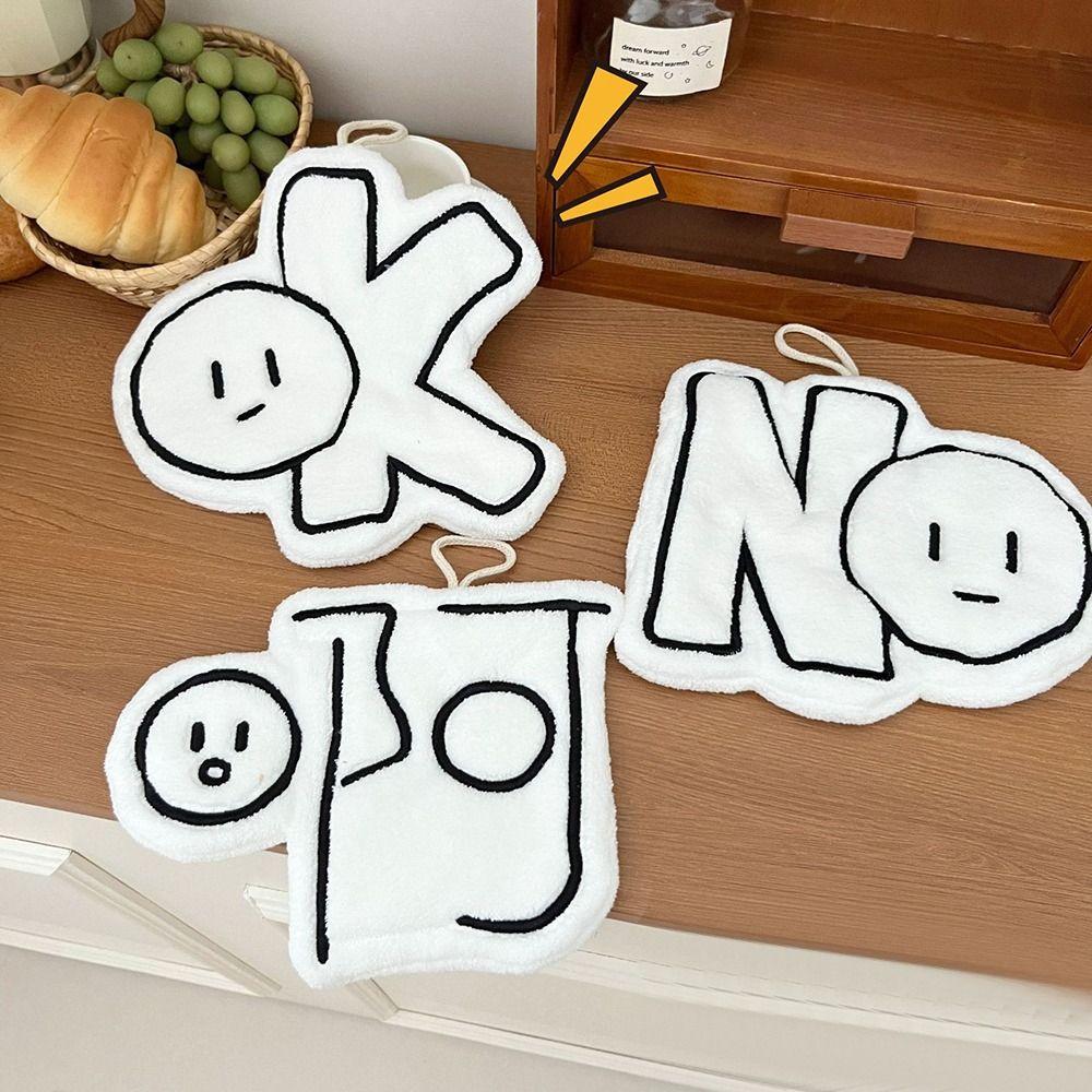 Cartoon Toilet Handkerchief Coral Fleece Washcloth Creative Bathroom Kerchief  for Kitchen&Bathroom