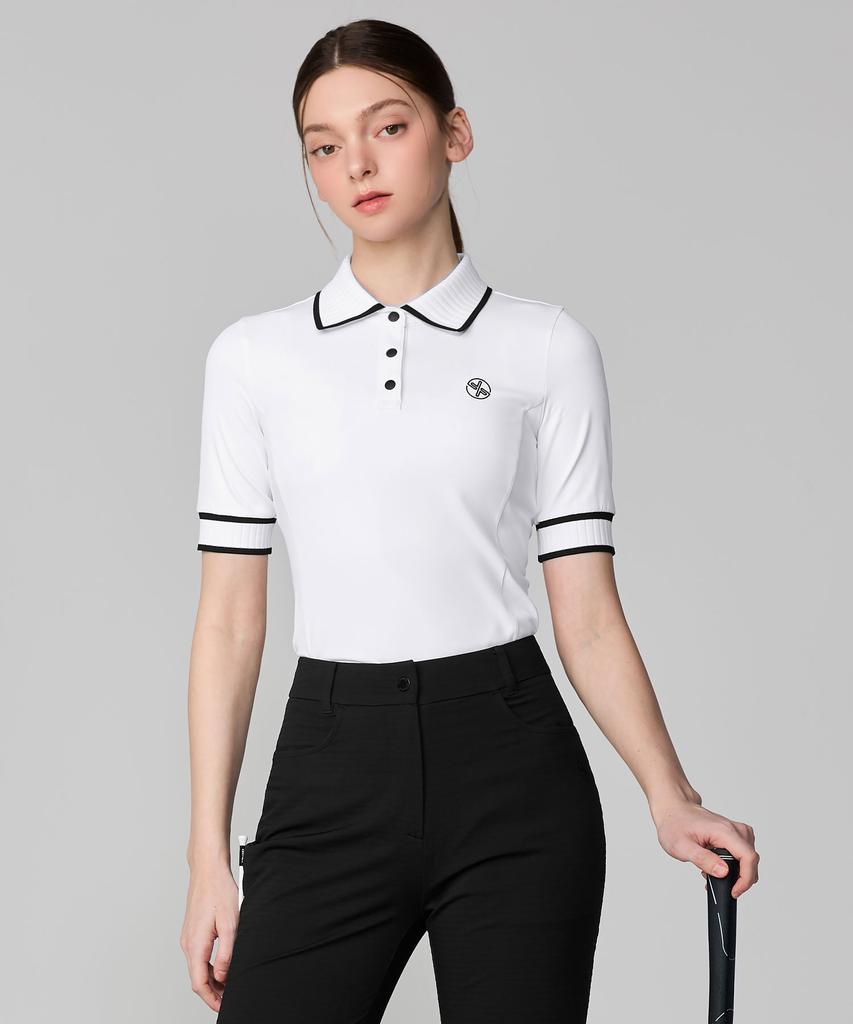 XEXYMIX Ribbed Line Polo Short Sleeve Xfl2Qs1201
