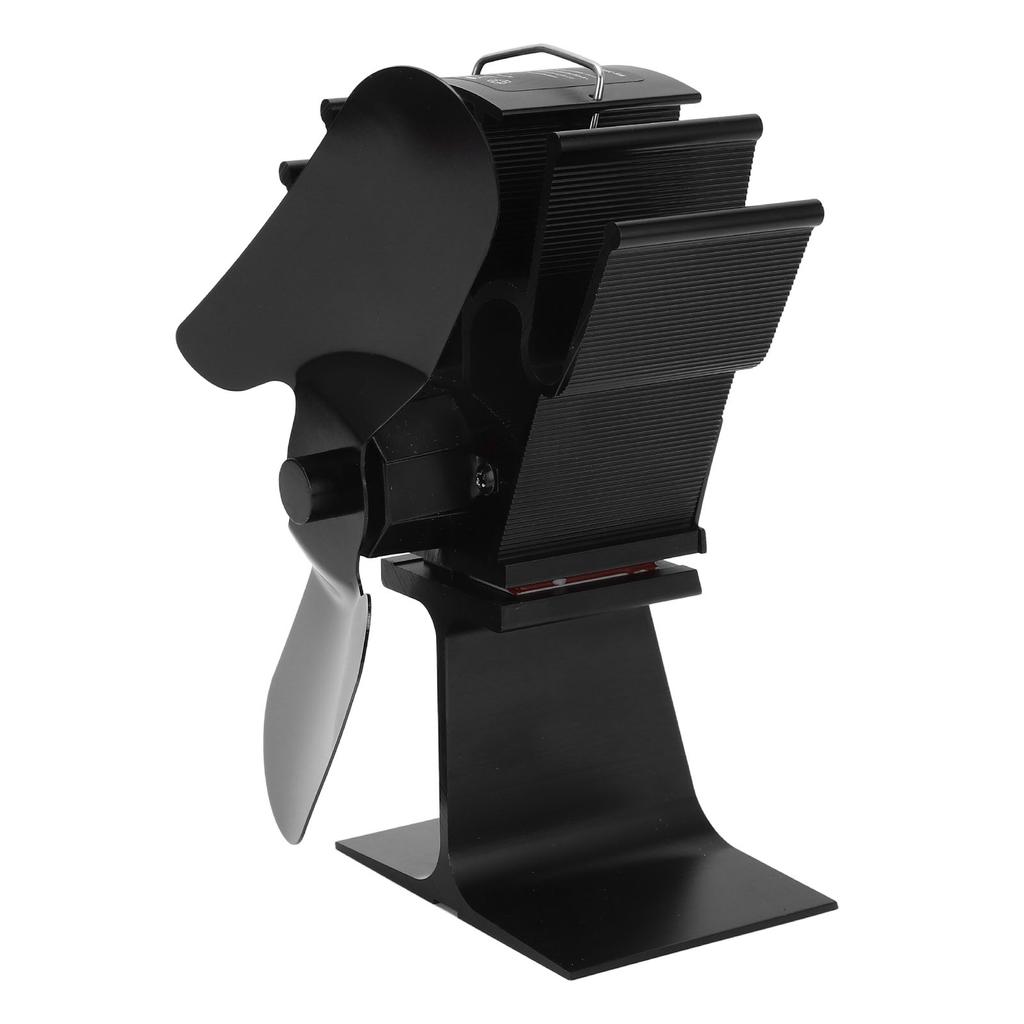 2 Blade Heat Powered Wood Fireplace Fan 1200RPM 25dB Low Noise High Temperature Resistant for Home
