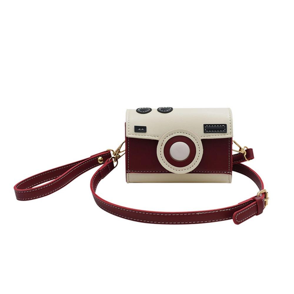 PU Small Square Bag Cartoon Box Bag Portable Camera Bag  Girls