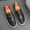 Fashion Daily Commute Men Casual Leather Shoes Brand Driving Men Loafers Moccasins Office Business Shoes Mens Italian Style Tassel Shoes
