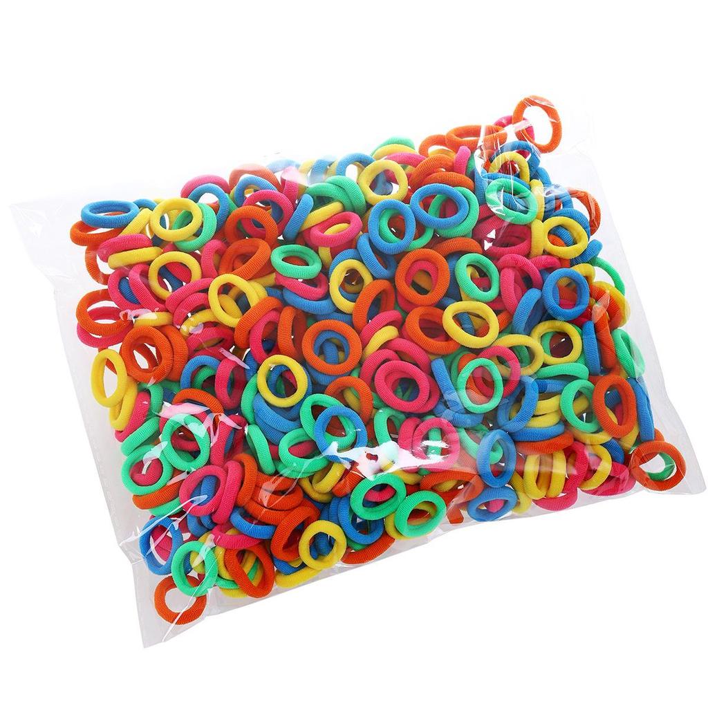 500-Pack Hair-Friendly Elastic Bands for Girls & Babies